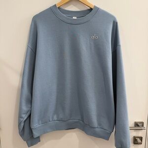 ALO Yoga Accolade Crew Neck Pullover Celestial Blue